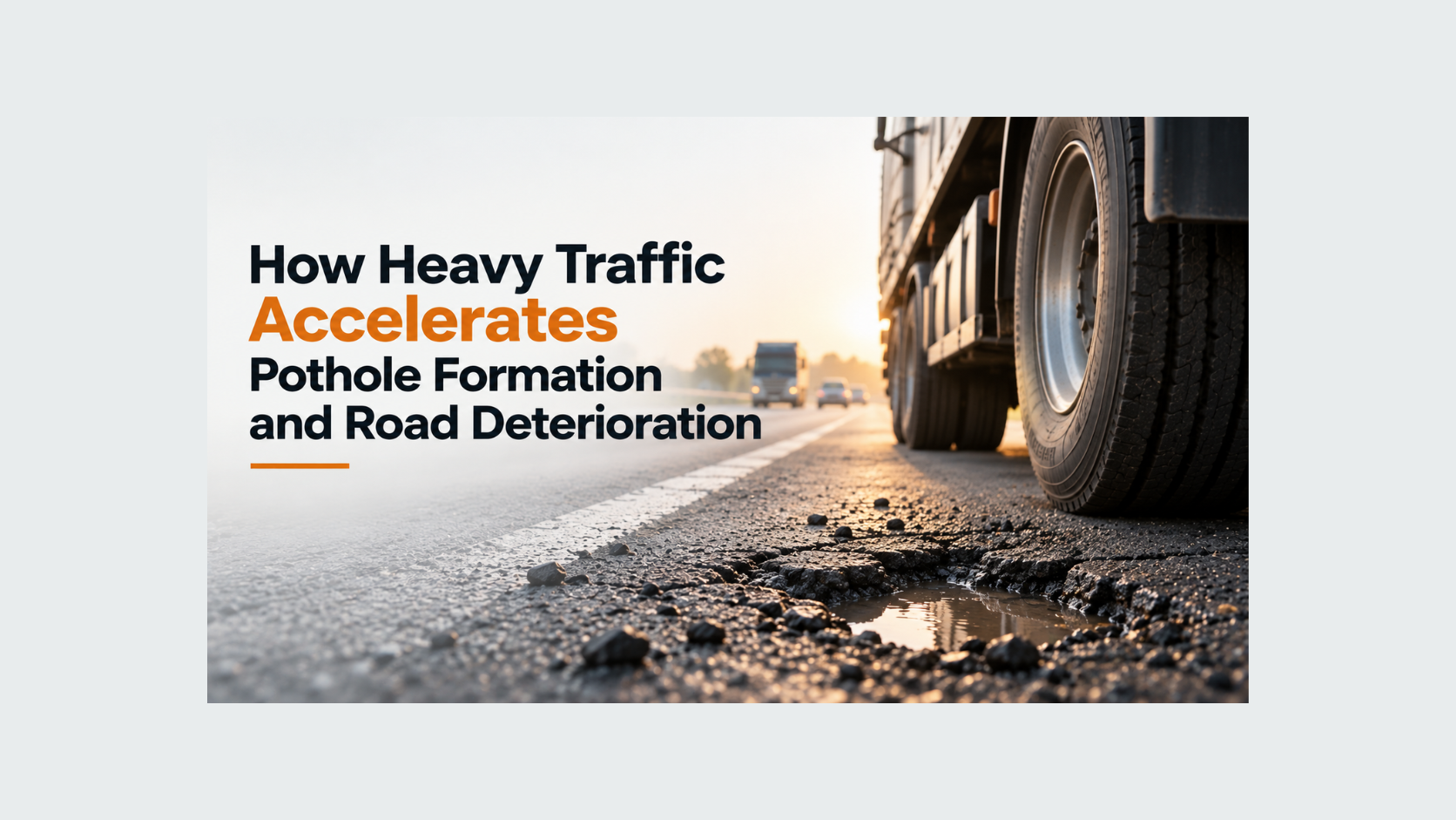 How Heavy Traffic Accelerates Pothole Formation and Road Deterioration